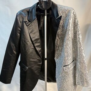 Black and Silver Men’s Sequin Blazer